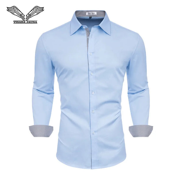 100% Cotton Mens Shirts Camisa Masculina Long Sleeve Shirt Men Korean Slim Formal Casual Male Dress Shirt Plus Size Clothing Top