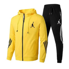 2024 Spring and autumn new leisure fashion zipper long-sleeved hoodie + sweatpants 2-piece men's track fitness sportswear suit