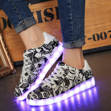 34-44 Men LED Glowing Sneakers for Women USB Charger Luminous shoes Children Casual Shoes For Girls Boys Rubber Soles Sandals