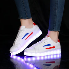 34-44 Men LED Glowing Sneakers for Women USB Charger Luminous shoes Children Casual Shoes For Girls Boys Rubber Soles Sandals