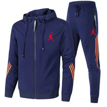 2024 Spring and autumn new leisure fashion zipper long-sleeved hoodie + sweatpants 2-piece men's track fitness sportswear suit