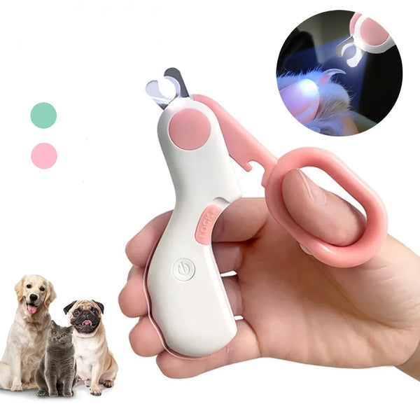 Professional Pet Nail Clipper with LED Light Portable Convenient Cat and Dog Claw Scissors Grooming Tools Puppy Supplies