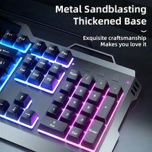 Gamer Keyboard Gaming 104 Keycaps Mechanical Feel USB Keyboards Office Backlit RGB Desk Laptop Accessories For PC Computer Games