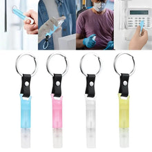 New Press Elevator Bottle Creative Plastic Pen Shaped Empty Bottle With Keychain Portable Spray Perfume Bottle Men And Women