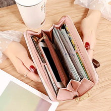 Forever Young Wallet Women Long PU Standard Wallets 2023 New Retro Female Smooth Zipper Purse Lady Wrist Bag Card Pockets