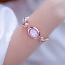 Luxury Brand Watches For Women Fashion Pearl Bracelet Quartz Watch Ladies Dress Wristwatches Elegant Clock