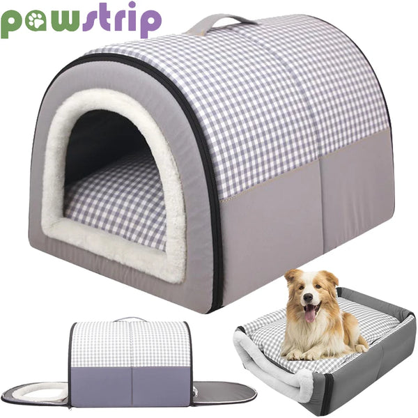 Pet Dog House Soft Cozy Pet Sleeping Bed for Small Medium Dogs Cats Foldable Removable Puppy Nest Portable Kennel Pet Supplies