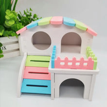 Eco-friendly Small Pets House Ventilated Design Double Layers Leisure Hamster Hideout Accessories Toy