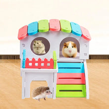 Eco-friendly Small Pets House Ventilated Design Double Layers Leisure Hamster Hideout Accessories Toy