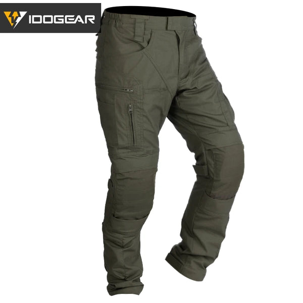 IDOGEAR Combat UFS Pants Tactical Pants w/ Knee Pads Camo Trousers Hunting 3209