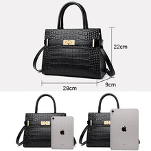 Brand Designer Tote Bag Women's Shoulder Bag Fashion Crocodile Print Leather Retro Crossbody Bag Large Capacity Women's Handbags