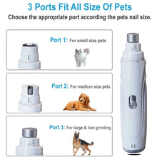 Electric Pet Nail Grinder 2-Speed Rechargeable Dog Nail Clipper Cat Cutter Grooming for Medium & Small Puppy Trimmers Supplies