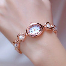 Luxury Brand Watches For Women Fashion Pearl Bracelet Quartz Watch Ladies Dress Wristwatches Elegant Clock