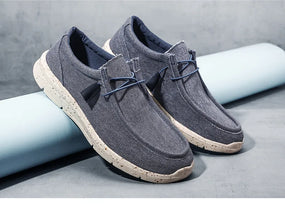 Canvas Shoes Men Fashion Breathable Comfort Casual Flat Loafers Male Classic Slip on Flat Shoes Moccasin Lazy Shoes 2023