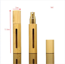 5ml/10ml Bamboo Spray Bottle Perfume Essential Oil Sub-Bottling Wood Mini Portable Refillable Cosmetic Container Travel Accessor