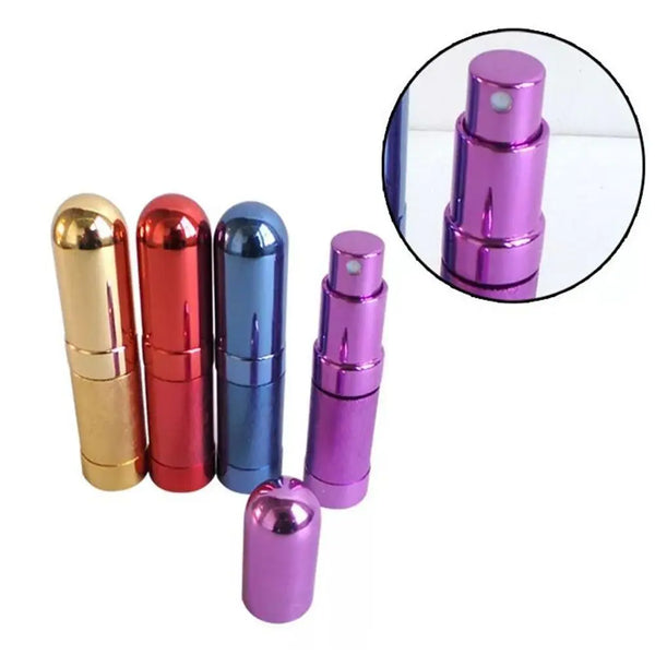 Sample Portable Colorful Refillable Glass & Aluminum Lady Gift Mini Empty Pump 6ml Perfume Travel Spray Atomizer Spray