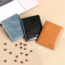 Men's Genuine Leather Wallet Short Slim Credit Card Holder RFID Blocking Bifold Small Money Wallet for Men Carteira Masculina