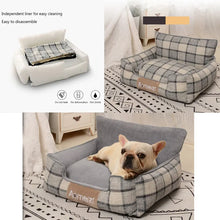 Dog Beds Warm Sleeping Cotton Puppy Bed Washable Detachable Oxford Cloth Kennel Cat Nest Bottom Waterproof Small Cat&Dog Nest