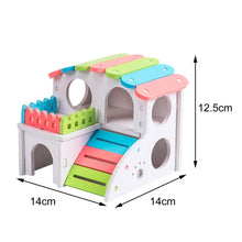 Eco-friendly Small Pets House Ventilated Design Double Layers Leisure Hamster Hideout Accessories Toy