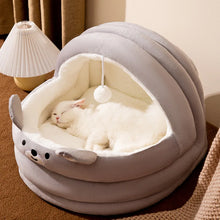 Warm Cat House Autumn and Winter Cat Cradle Cat Bed Cat House Semi Closed Dog House Pet Supplies Beds for Samll Middle Dogs