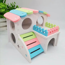 Eco-friendly Small Pets House Ventilated Design Double Layers Leisure Hamster Hideout Accessories Toy