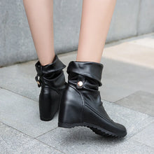 Ladies Boots Wedge Boots Shoes Plus Size 33-43 Women Spring Autumn Flat Long Pu Soft Leather Motorcycle Boot Shoes White Black