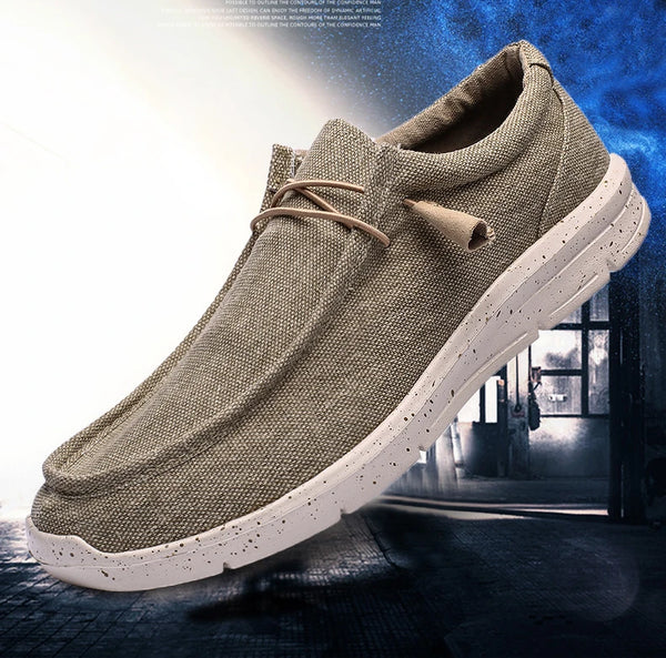 Canvas Shoes Men Fashion Breathable Comfort Casual Flat Loafers Male Classic Slip on Flat Shoes Moccasin Lazy Shoes 2023