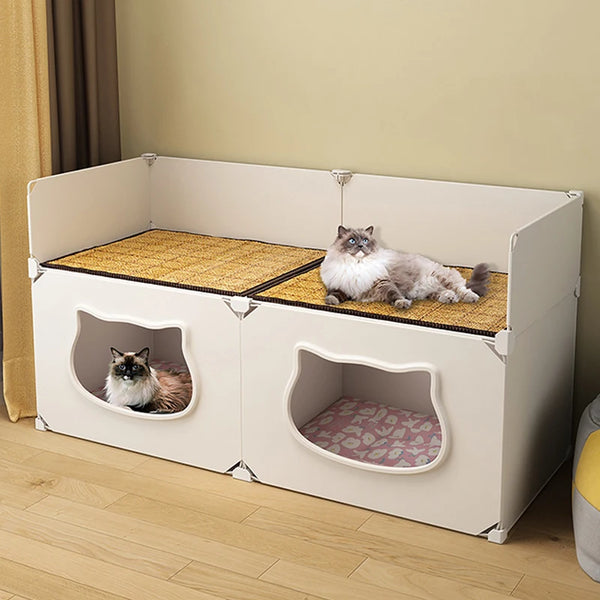 Cat Hiding House Large Space Detachable Comfortable Room Bed Small Dog Nest Cave Cats Pet Accessories