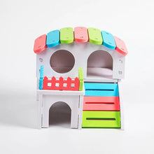 Eco-friendly Small Pets House Ventilated Design Double Layers Leisure Hamster Hideout Accessories Toy